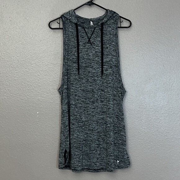 Under Armour woman’s Small Heather Gray Heat Gear Long Hooded Tank Dress Tunic - Picture 1 of 14